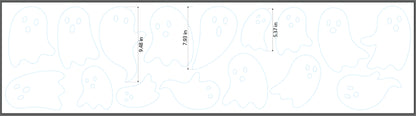 Ghosts Static Cling Set - Renter Friendly! No Adhesive!