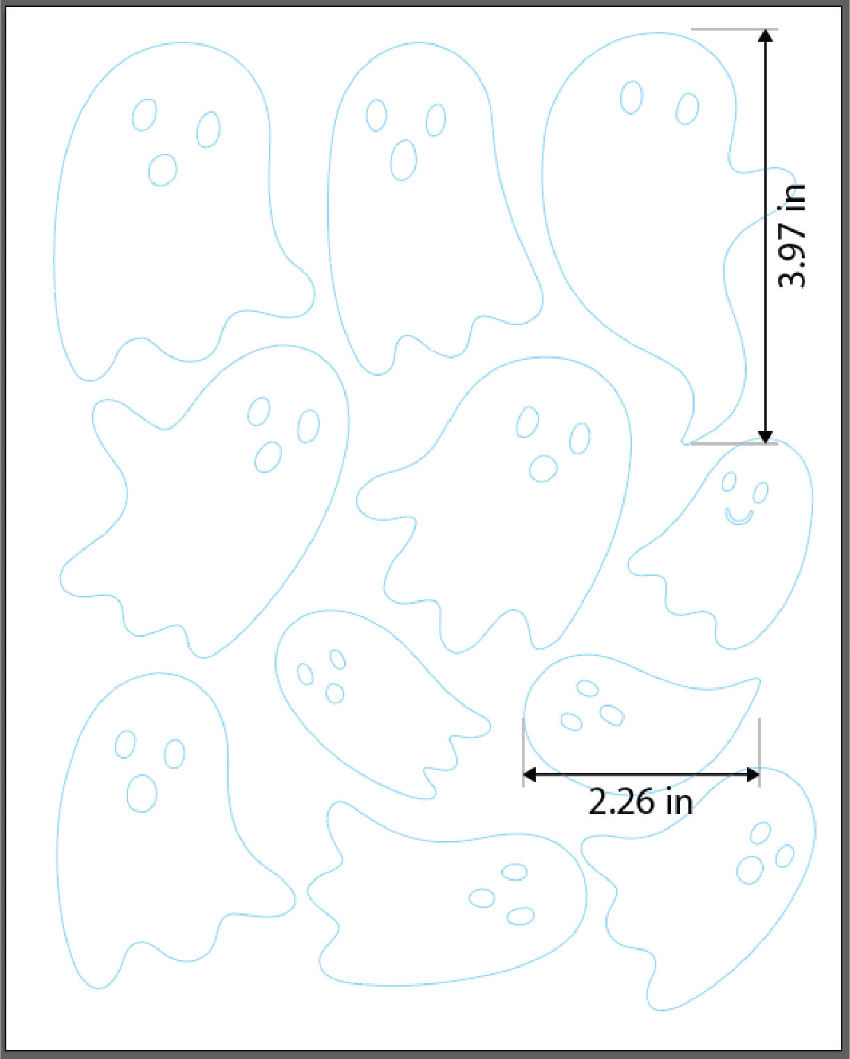 Ghosts Static Cling Set - Renter Friendly! No Adhesive!