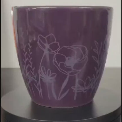 Laser Etched Planter Pot